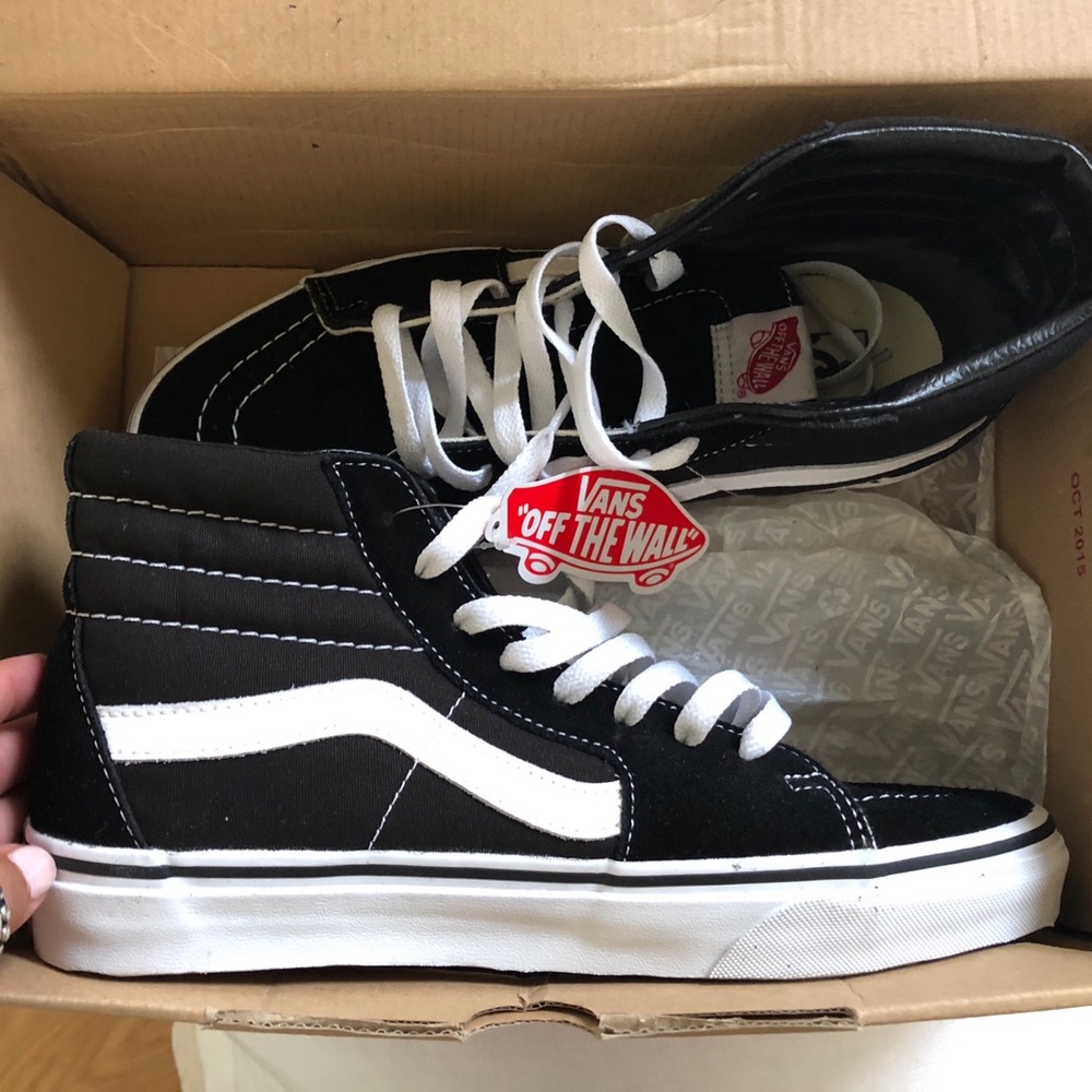 Black high top Vans